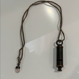 Vintage Black Whistle Necklace